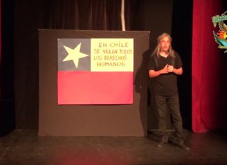 TITIRITERO SE MANIFIESTA CONTRA REPRESIÓN EN CHILE