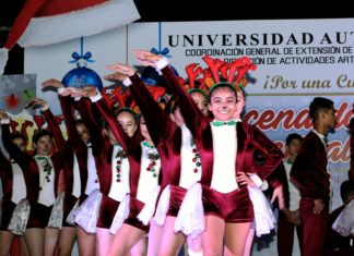 Bastoneras y porristas de la UAS se ponen las pilas en el Festival Navideño